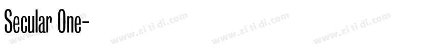 Secular One字体转换